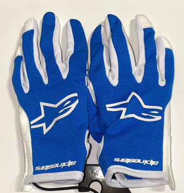 Children's MX Gloves- Alpine Stars Radar (Size Youth XXS) UCLA BLUE/WHITE
